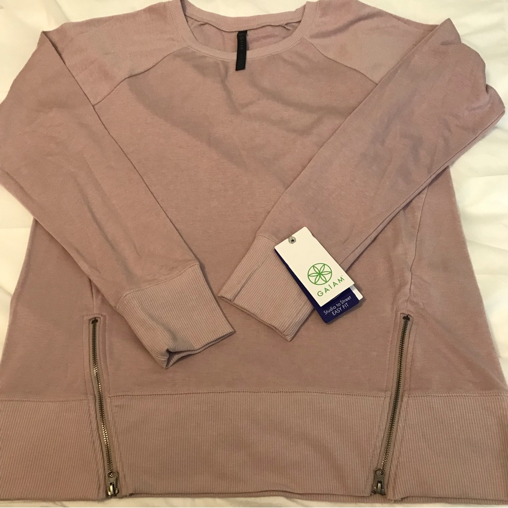 Women's Gaiam Lotus Crewneck Sweatshirt Violet Ice